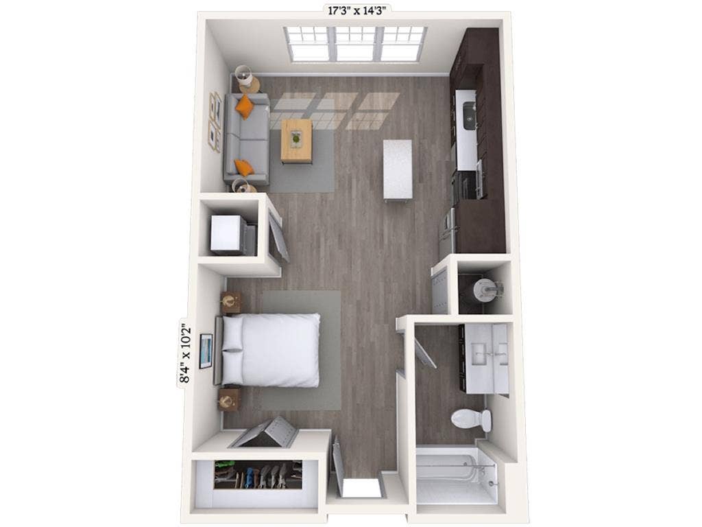 Studio apartment in West End