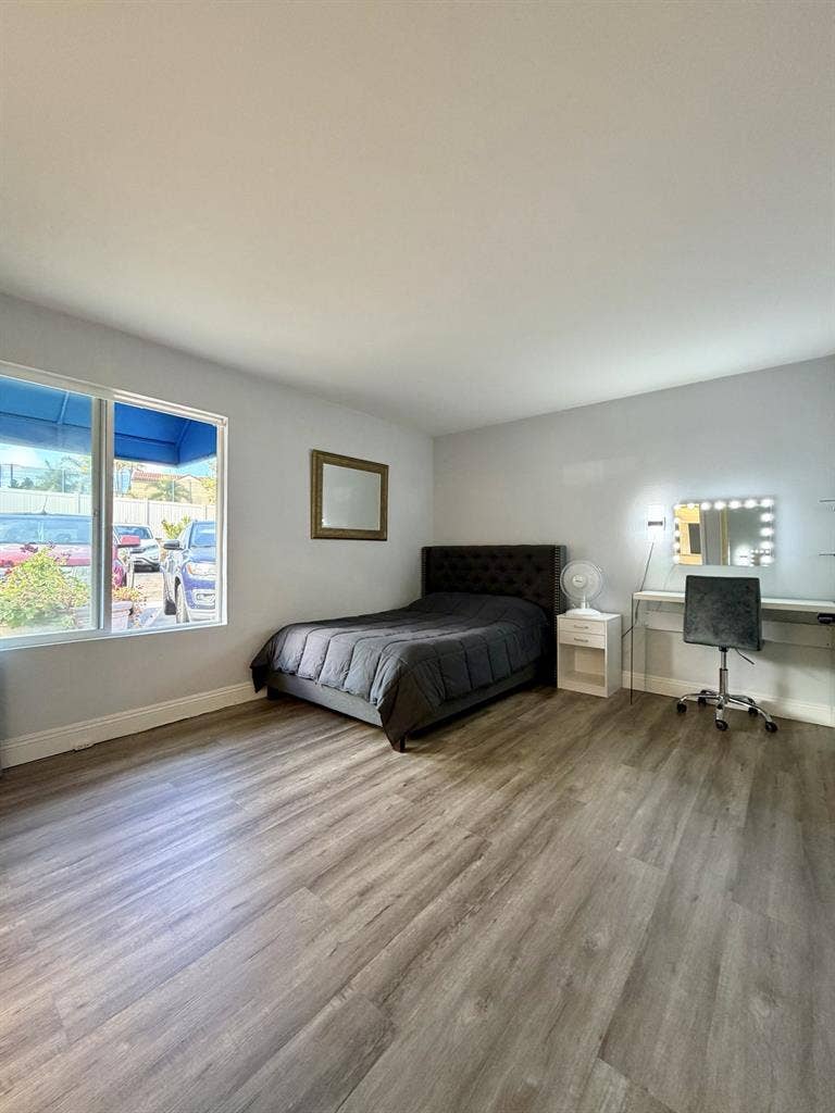 Primary bedroom + bath in UTC