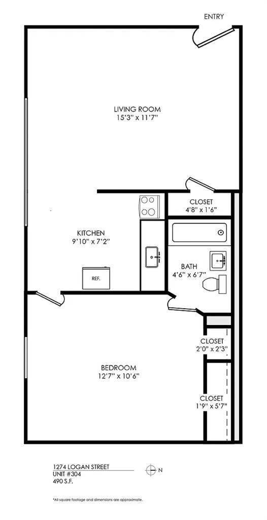 Fully Furnished 1 bed, 1 bath