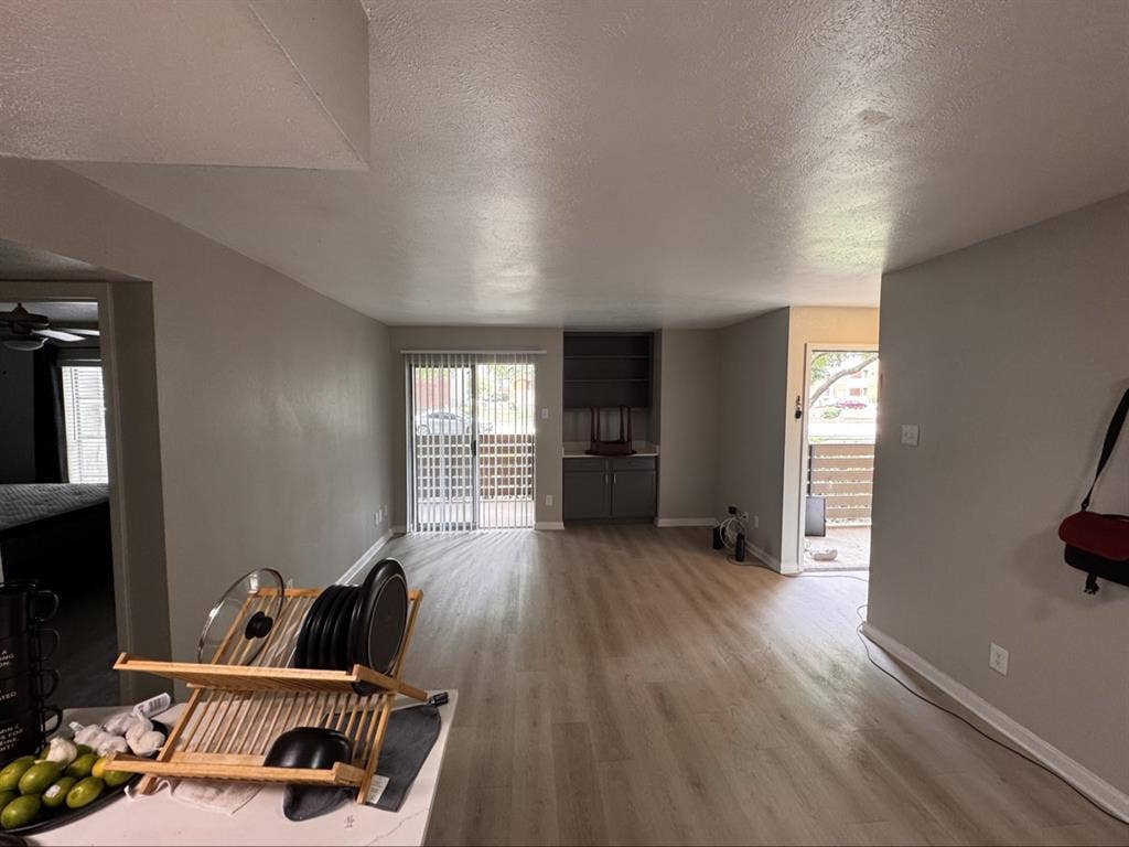 1 bedroom 1 bathroom inside.