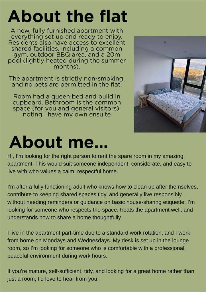 $400 per week. Including utilities