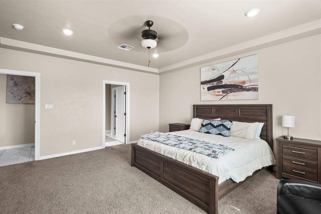 Fully furnished master bedroom