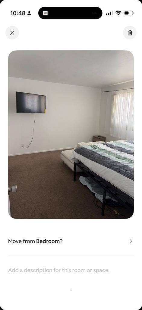 Furnished master bedroom