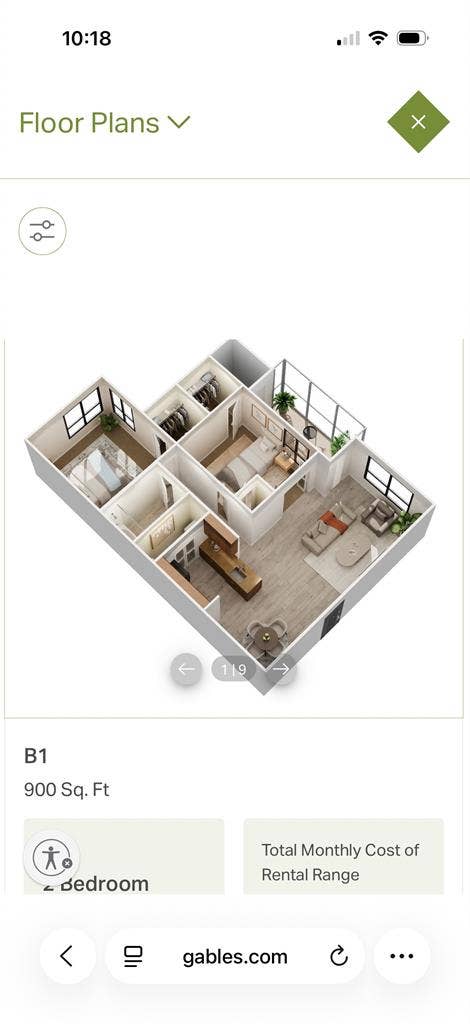 1 furnished bedroom in West Palm