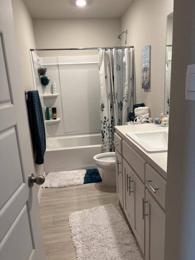Shared bathroom I have two cats