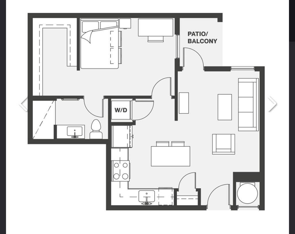 One bed one bath apartment