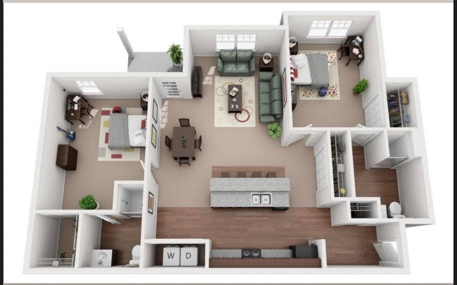 Private Bed/Bath in 2BR/2BA 