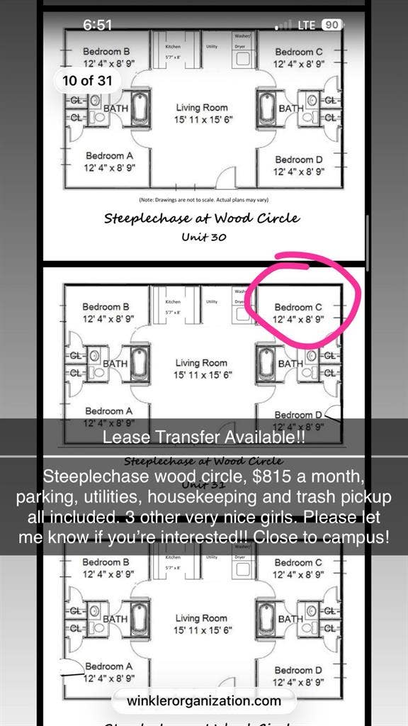 Need someone to takeover my lease!!