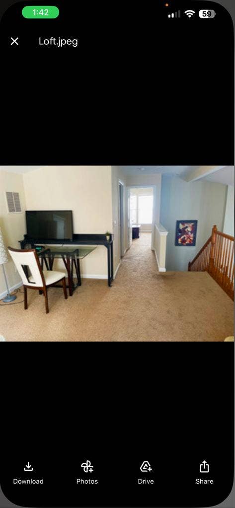 Furnished loft for temporary hou