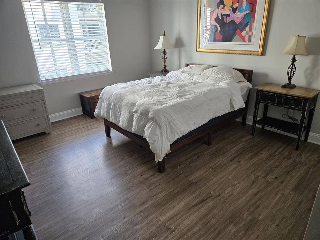 Private, furnished bedroom & bath