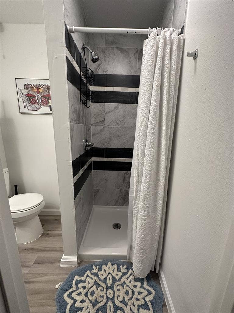 Room with private bathroom.