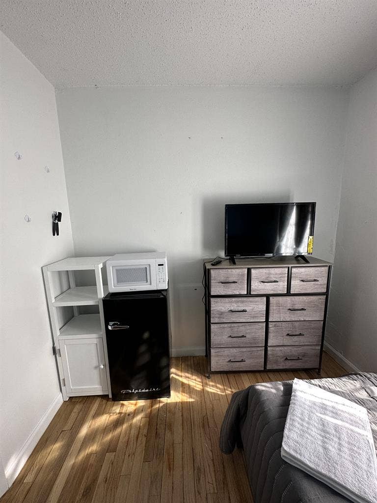 Room with private bathroom.