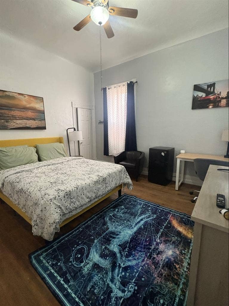 Room with private bathroom.