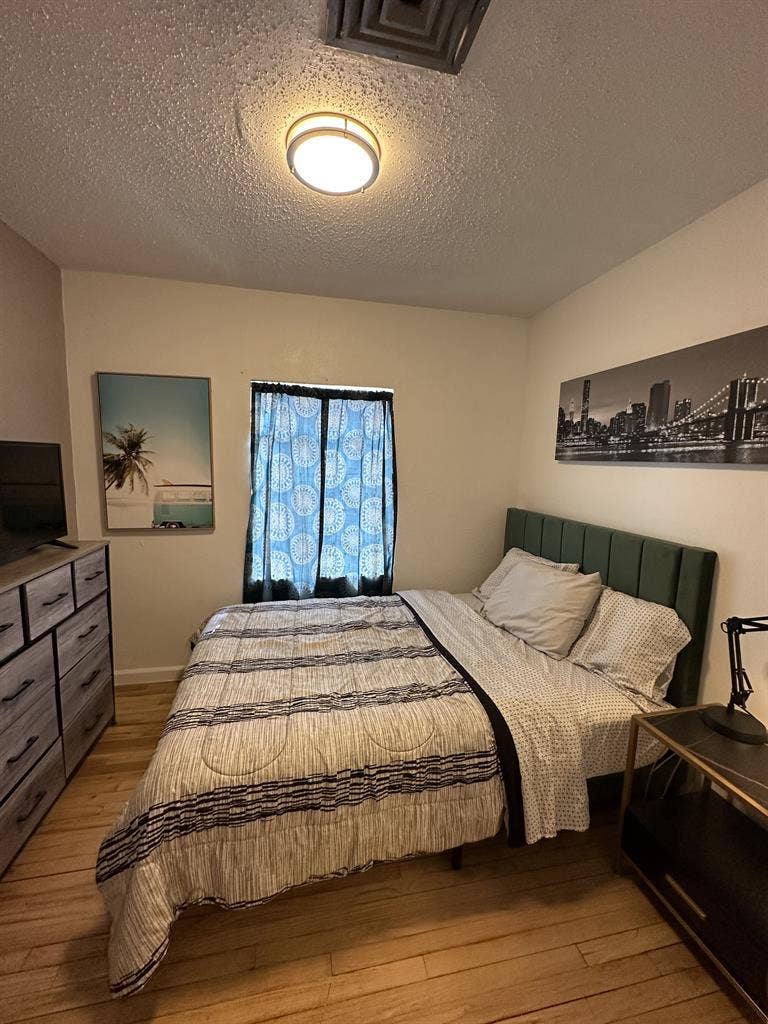 Room with private bathroom.