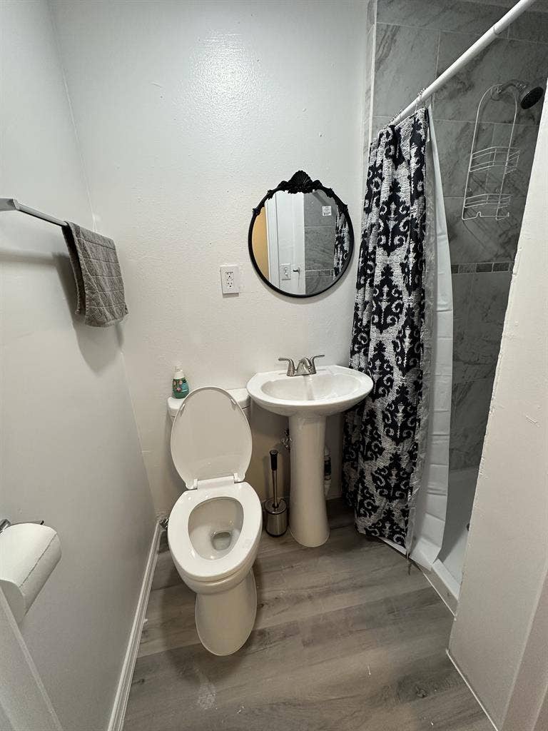 Room with private bathroom.