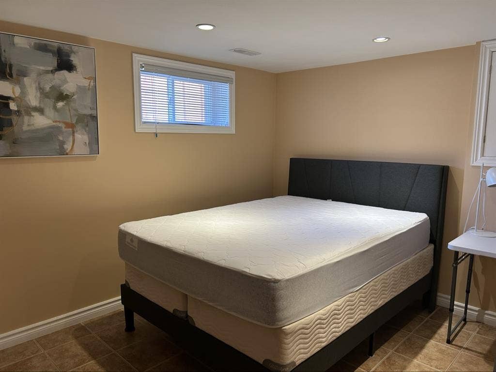 Furnished basement bedroom