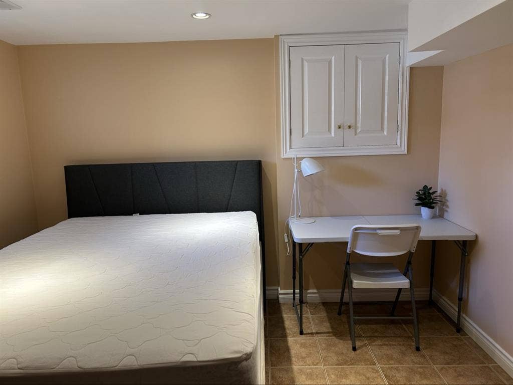 Furnished basement bedroom