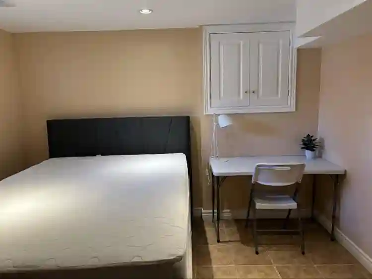 Furnished basement bedroom