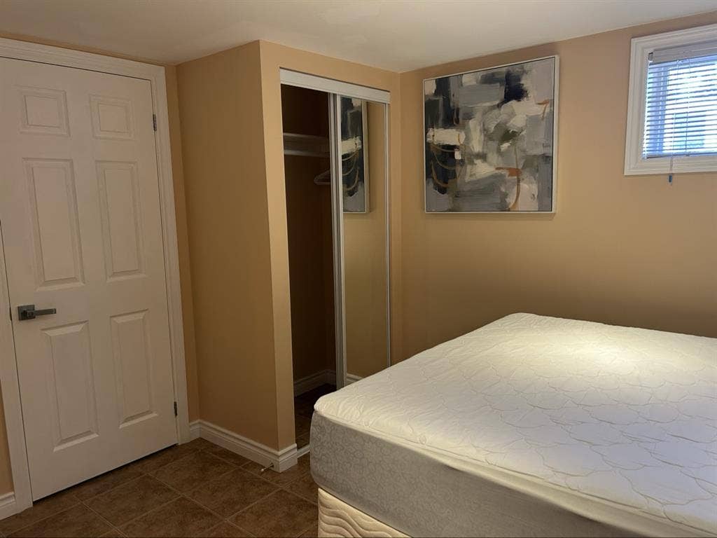 Furnished basement bedroom