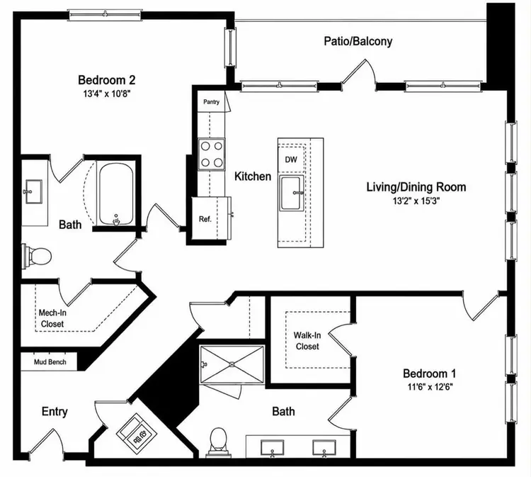 Private Bed & Bath Available