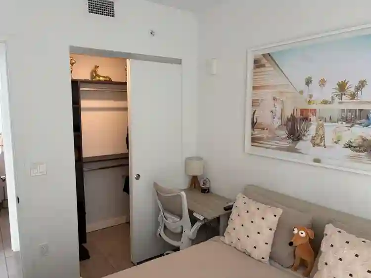 A room in a 1-bedroom apartment.