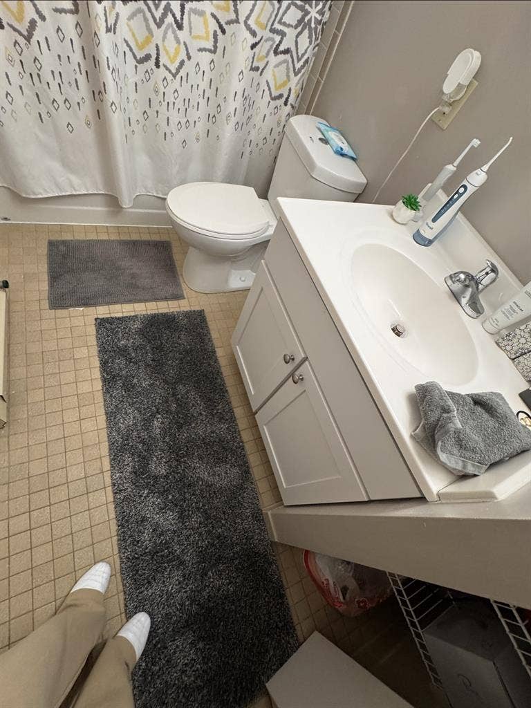 Room with private bathroom and ba