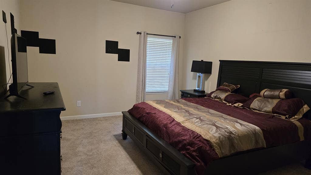 Spacious bedroom with private bathr