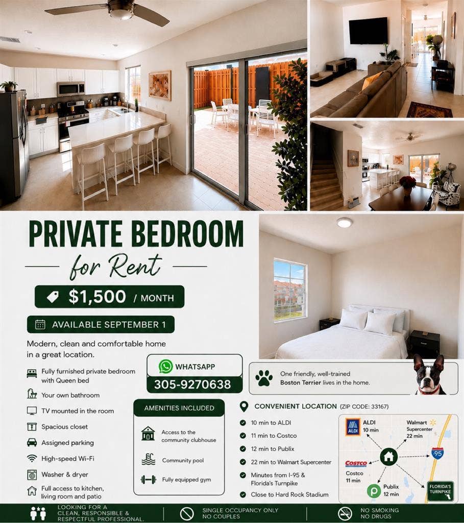 Private Room • Bath • $1,500