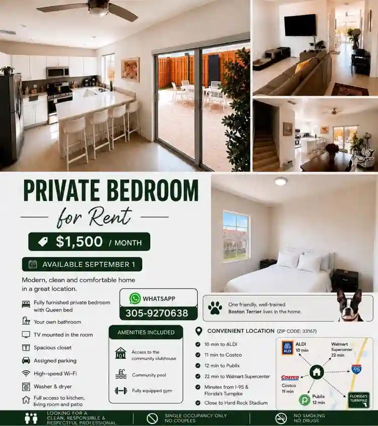 Private Room • Bath • $1,500