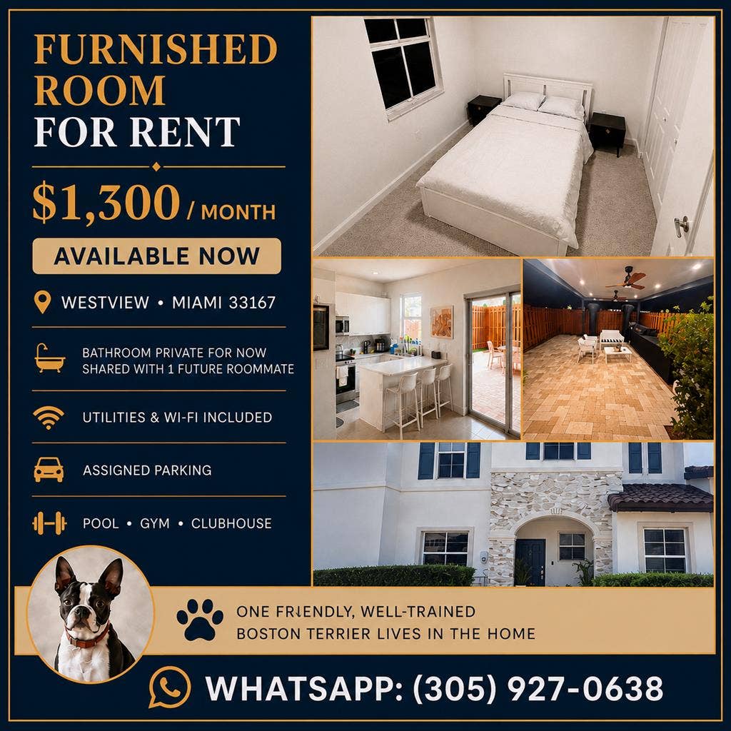 Furnished Room + Private Bathroom