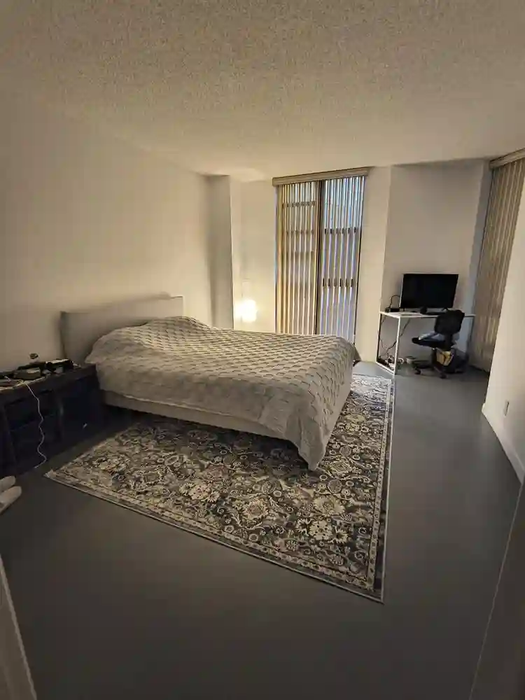 Big furnished room with bathroom.