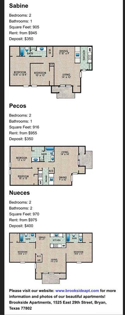 Brookside apts near Blinn Campus!