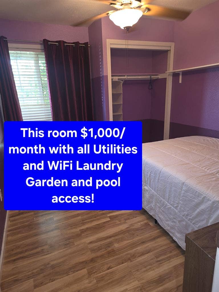Private room for rent with a family