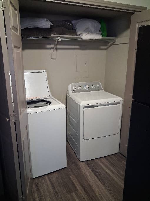 Private bath shared laundry