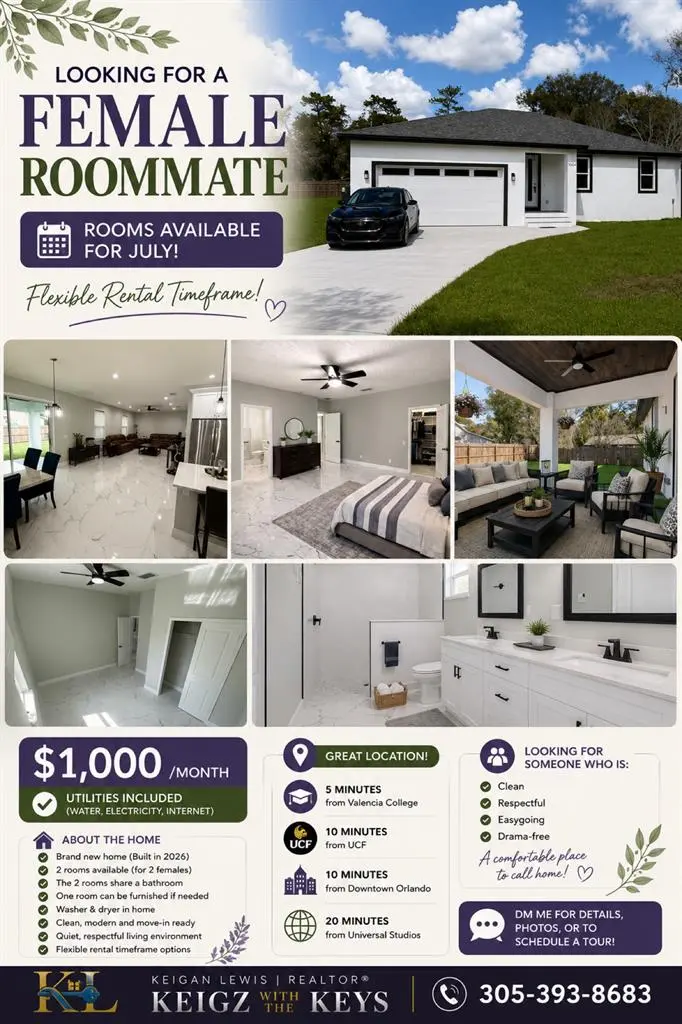 2 Rooms Available for Female