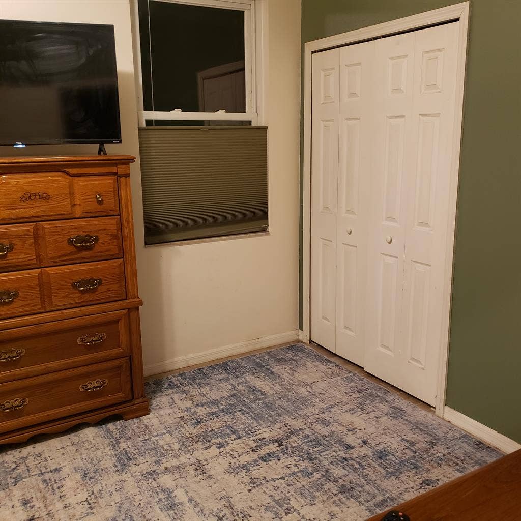 Large room with private bathroom.
