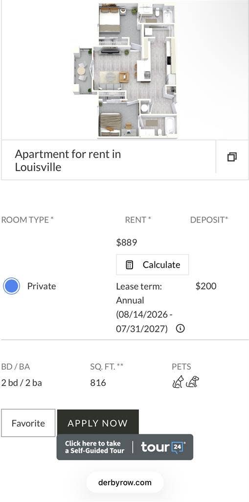 Male Relet Derby Row Apartments