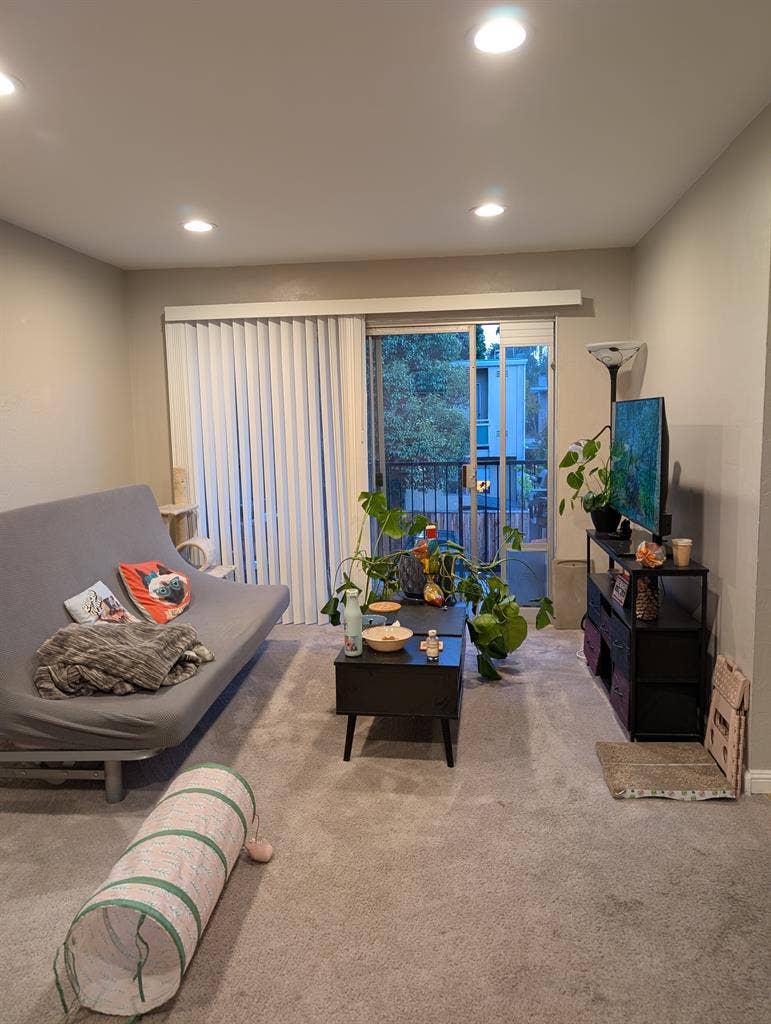 Master bedroom with shared bathroom