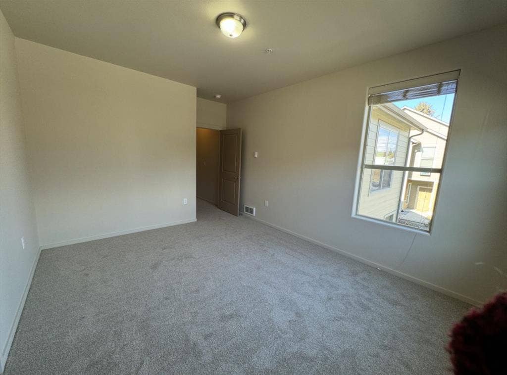 Room and private bath with garage