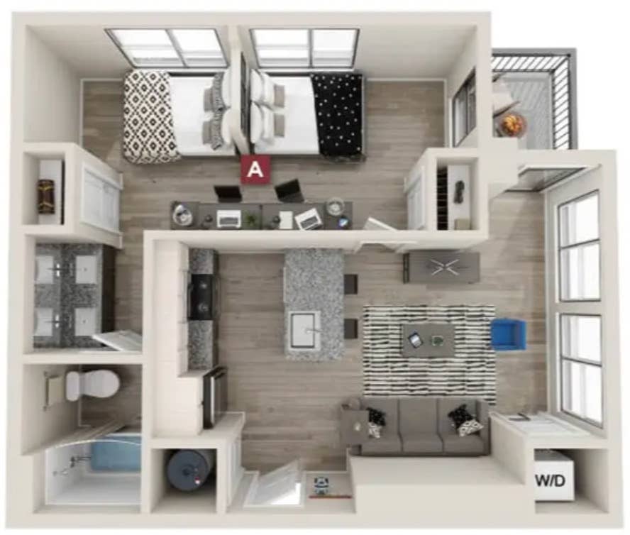 1x1 double occupancy apt ut austin