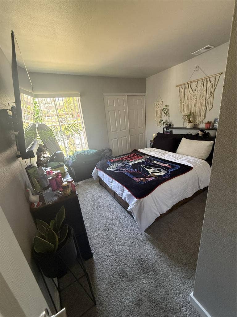 Private bedroom and bathroom