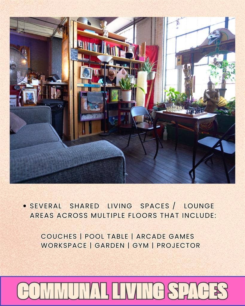 Live/Work Room Available for Artist