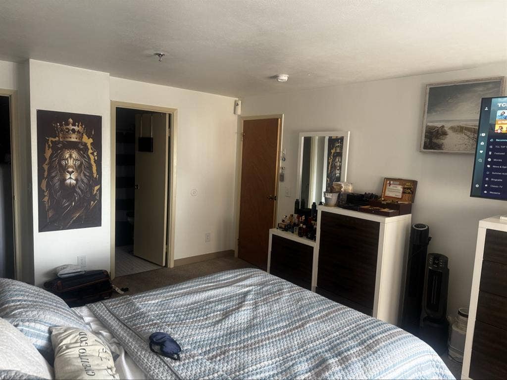 Master room with private bathroom