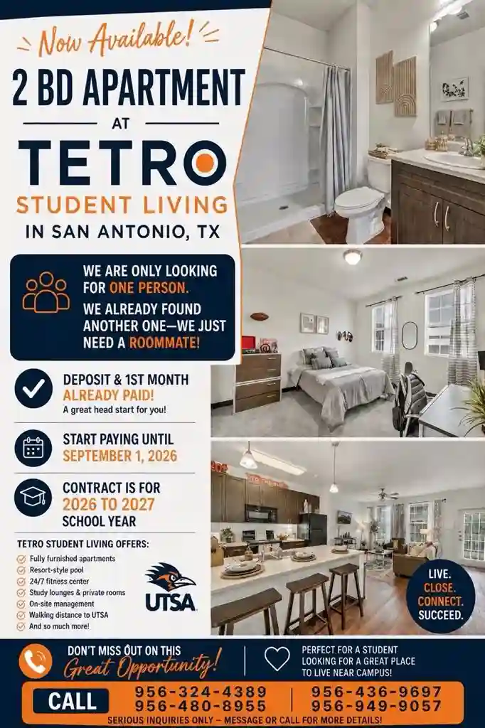 Tetro student village sublease