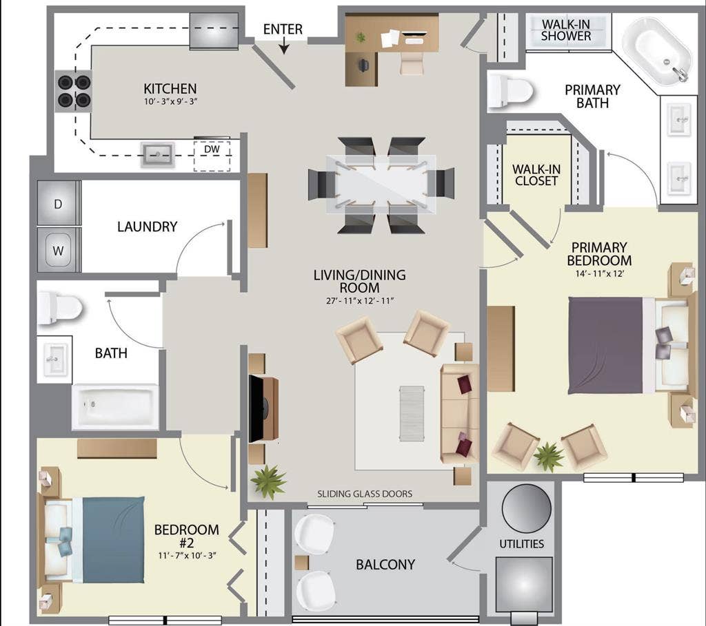 Furnished Hamilton Township 2B2B