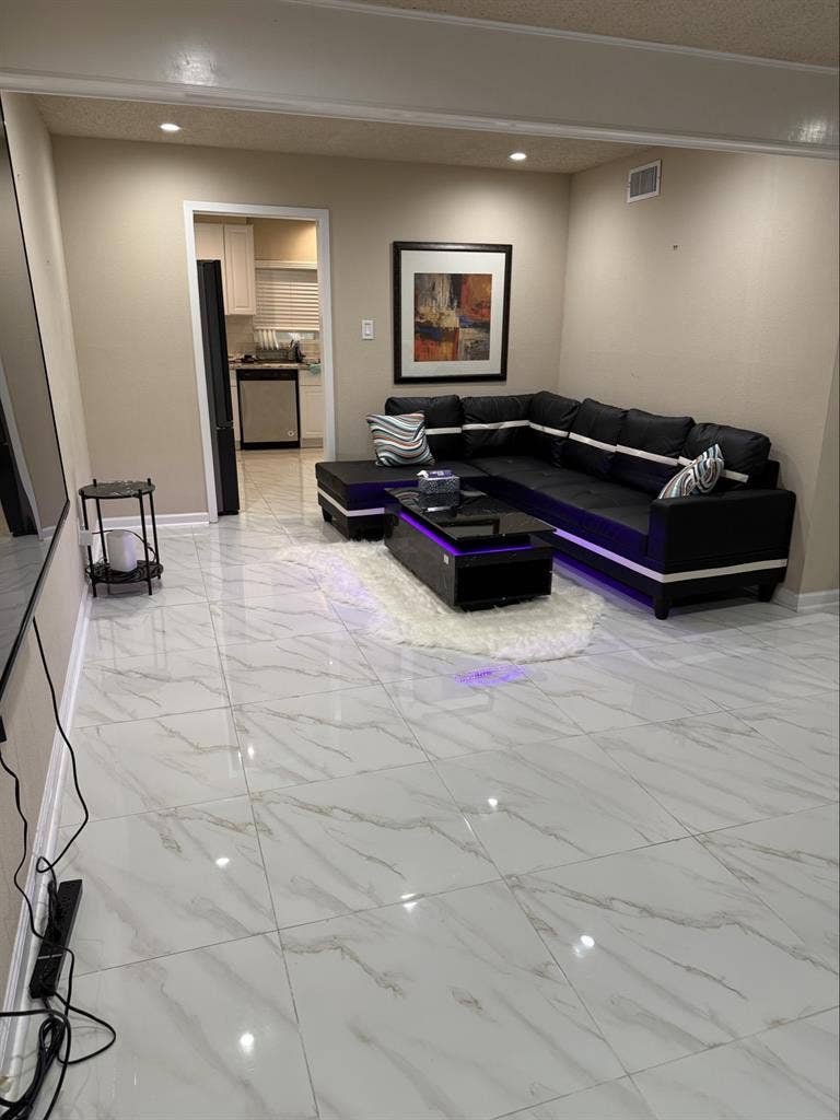 A furnished room ready for rent