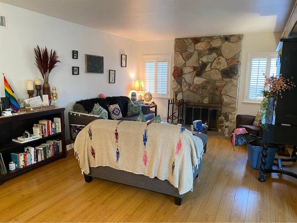 Primary Bed in LGBTQ+Friendly House