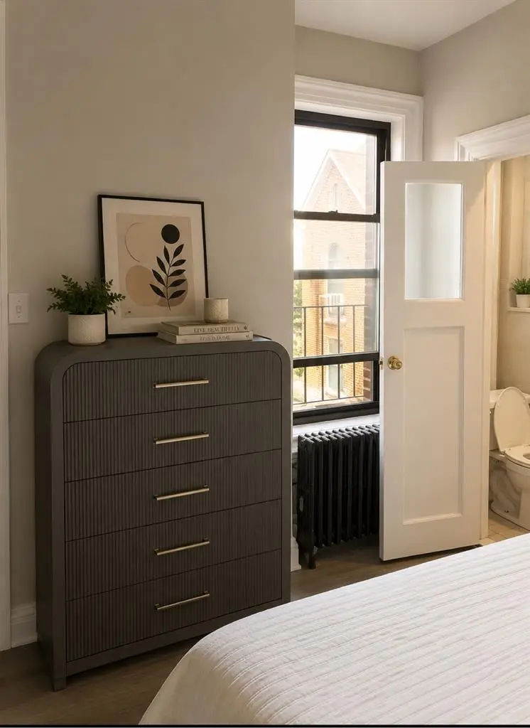 Cozy room with attached bathroom