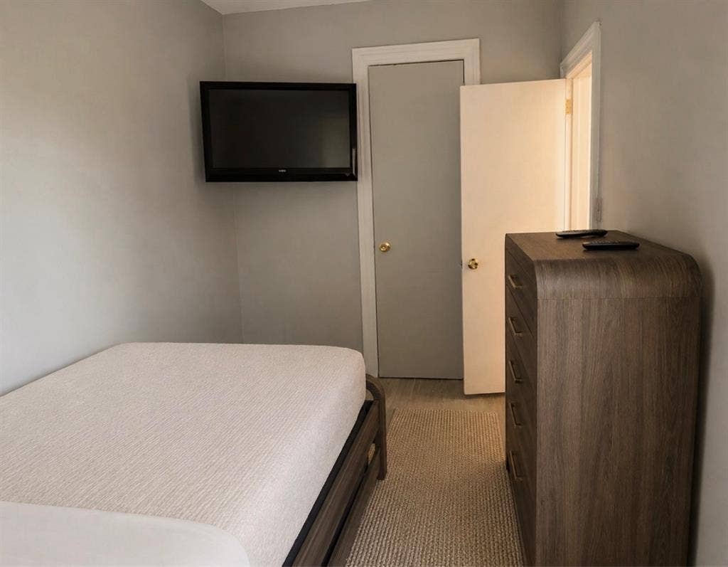 Cozy room with attached bathroom