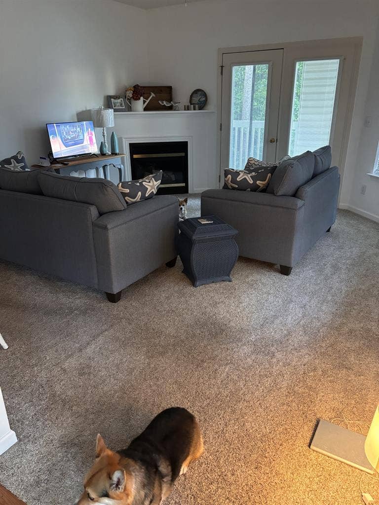 Bedroom with shared bathroom